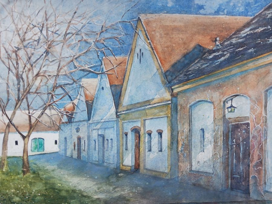 Loamgrui bei Unterstinkenbrunn, NÖ, 2026, 45 x 32 cm, Ingrespapier