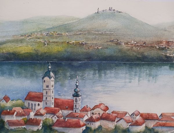 Stein a.d. Donau, Wachau, 2025, 45 x 32 cm, Ingrespapier