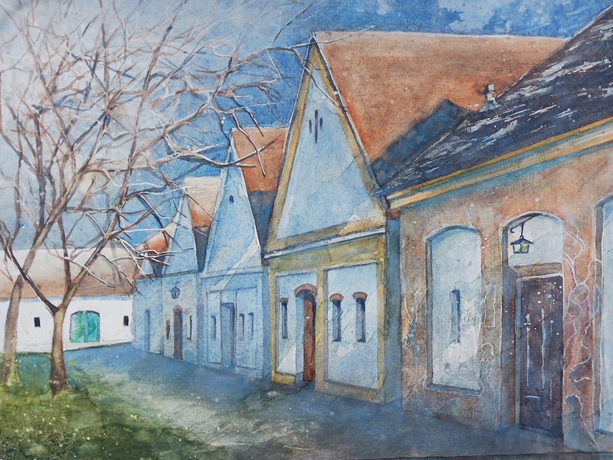 Loamgrui bei Unterstinkenbrunn, NÖ, 2026, 45 x 32 cm, Ingrespapier