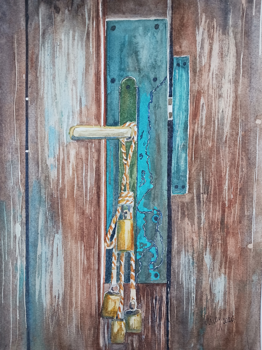 Tor zum Glück, 2026, 32 x 45 cm, Ingrespapier